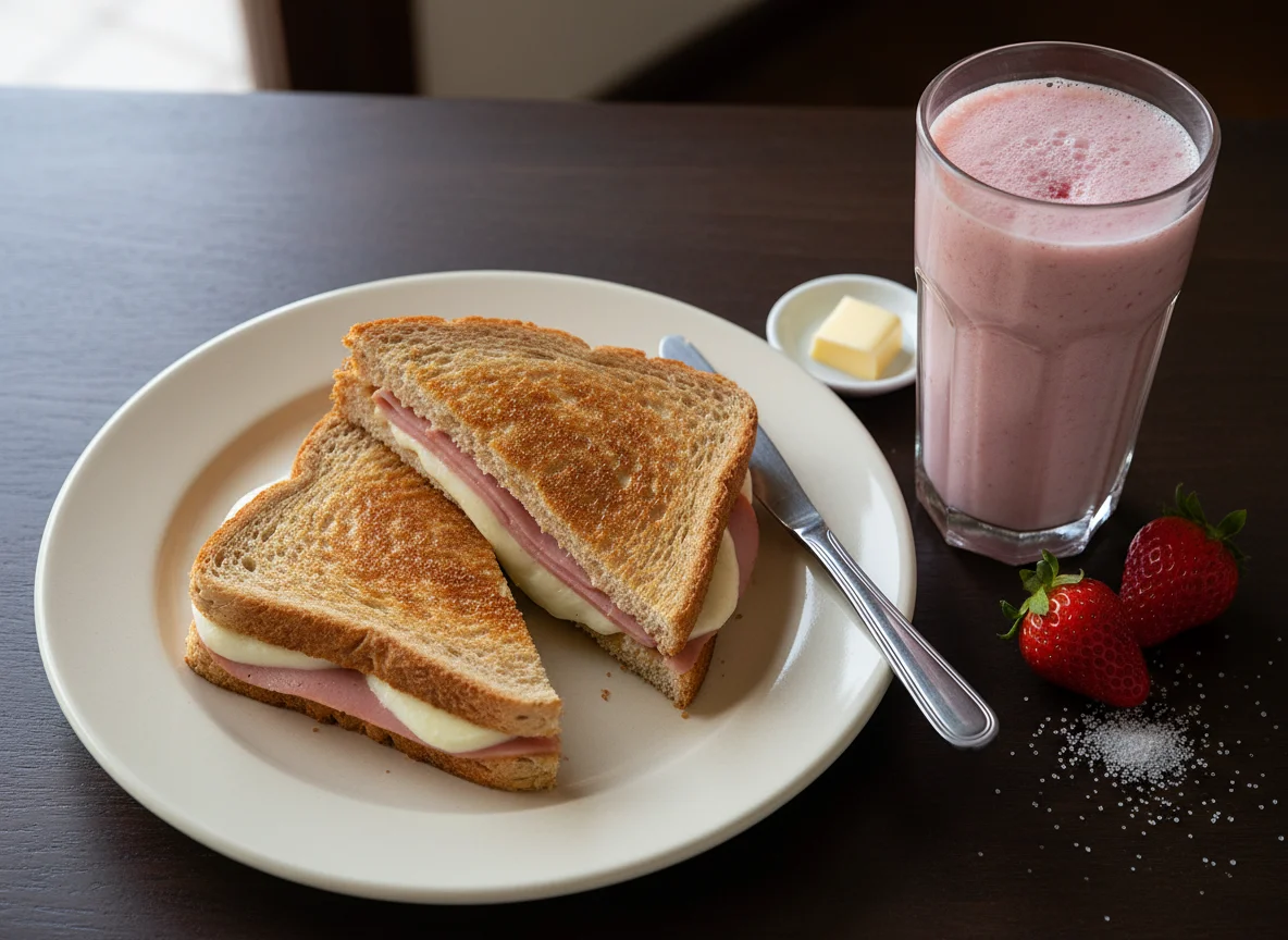 Misto Quente e Vitamina de Morango photo