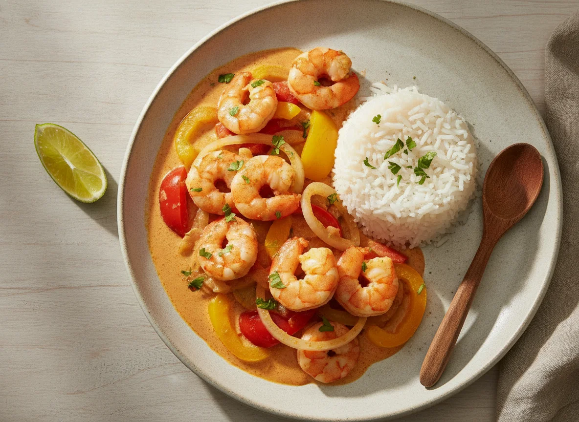 Moqueca de Camarão com Arroz photo