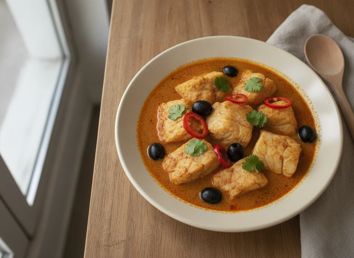 Moqueca de peixe com azeitonas photo