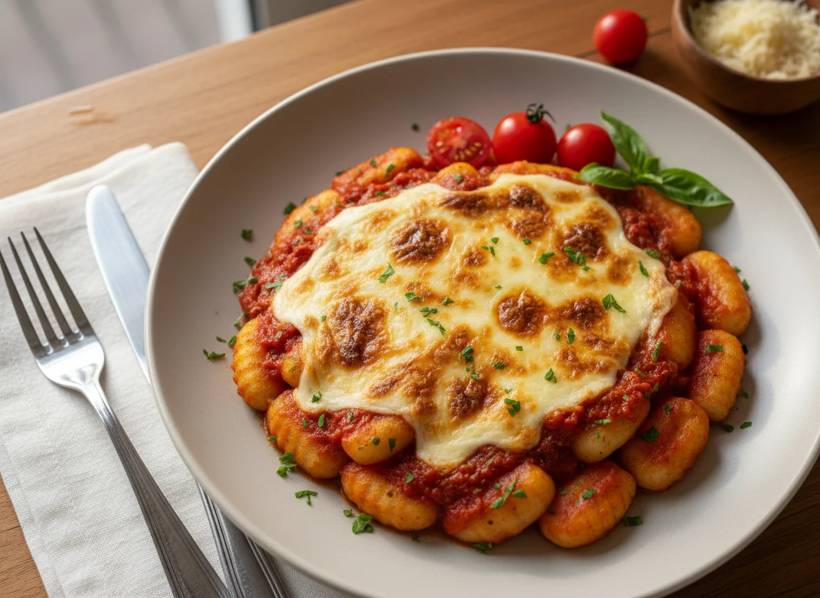 Nhoque ao Sugo com Queijo Gratinado photo