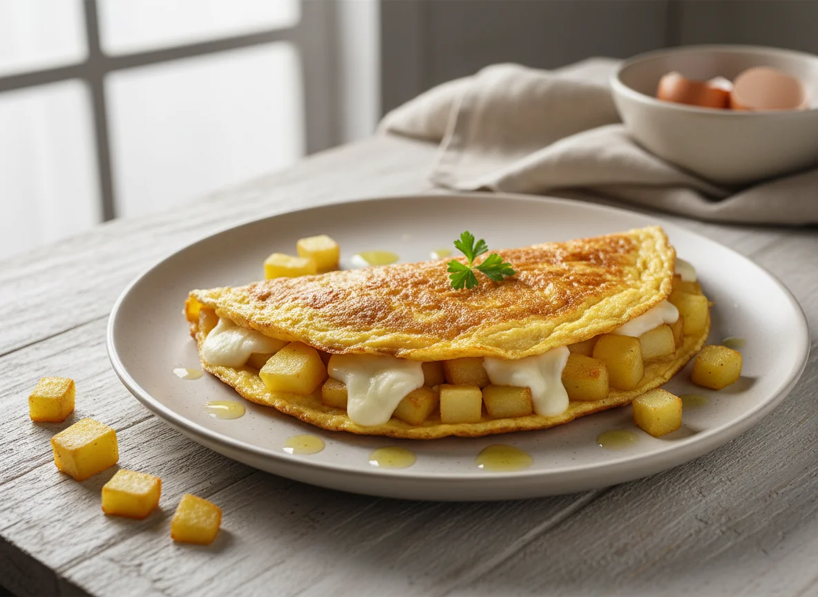 Omelete com Batata e Queijo photo