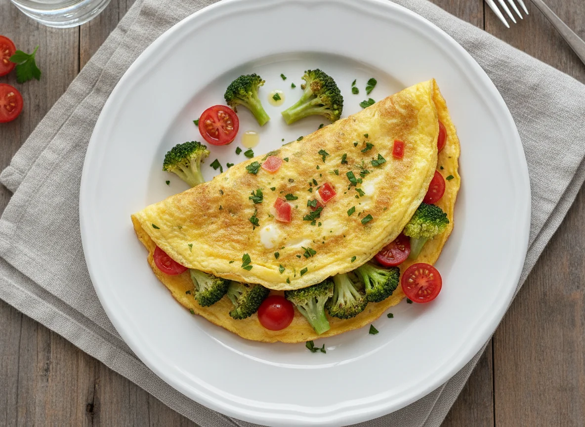 Omelete com brócolis photo