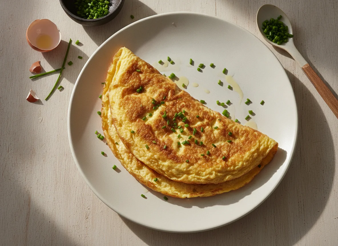 Omelete com cebolinha photo