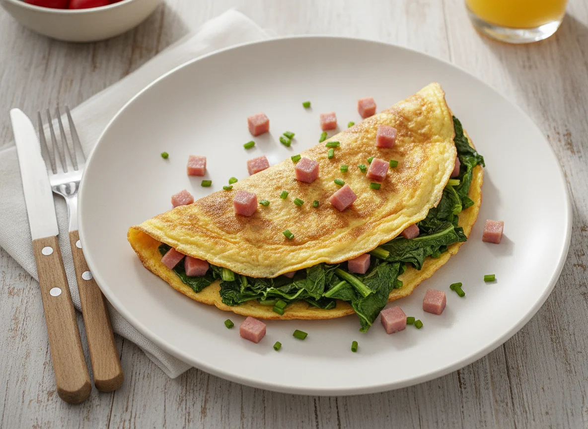 Omelete com Couve Refogada e Presunto photo