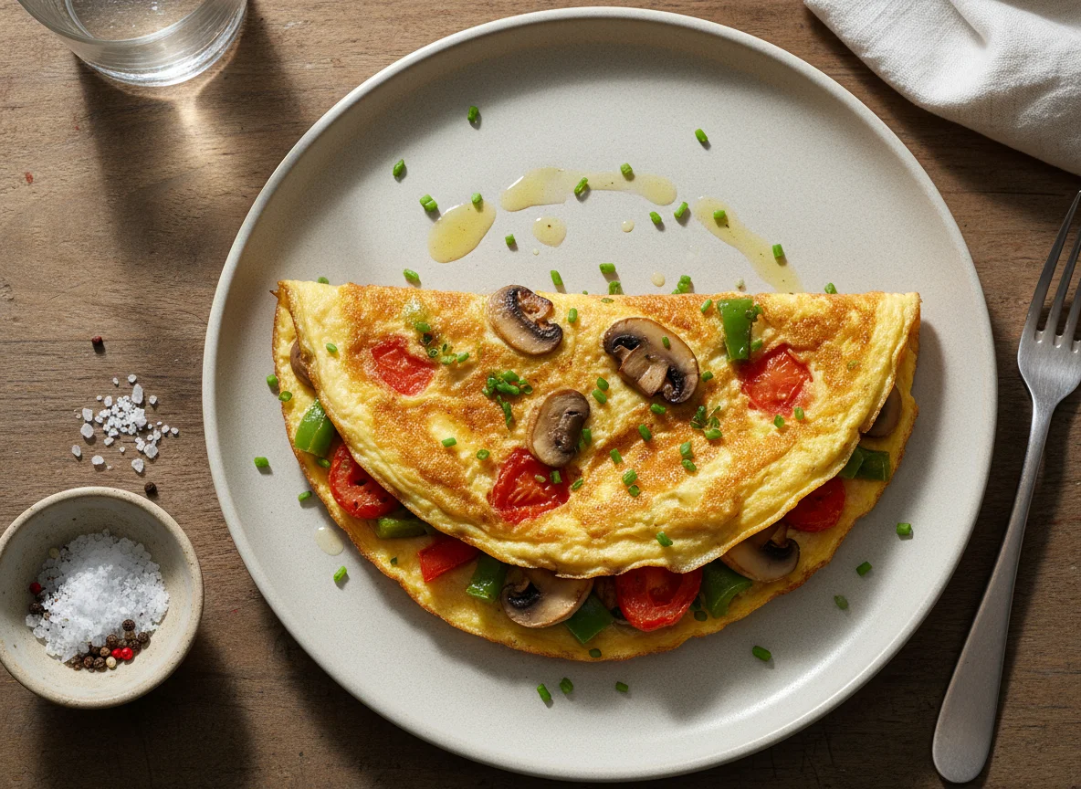 Omelete com legumes photo
