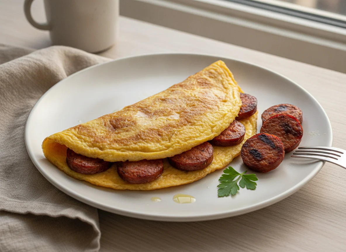 Omelete com Linguiça photo