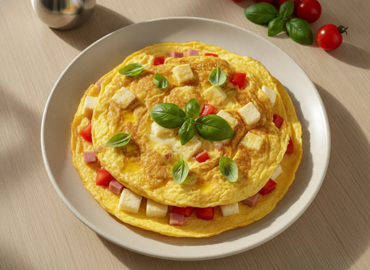 Omelete com Tomate e Manjericão photo