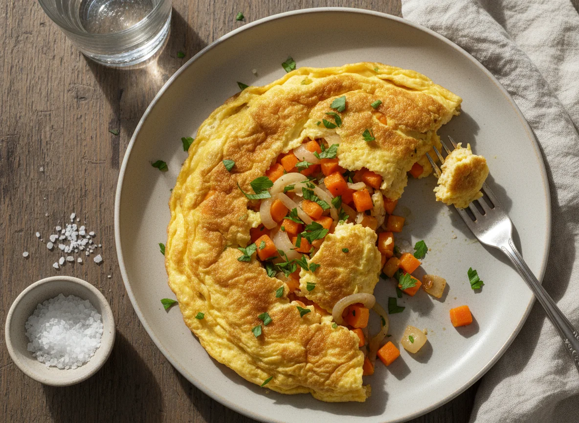 Omelete com vegetais photo