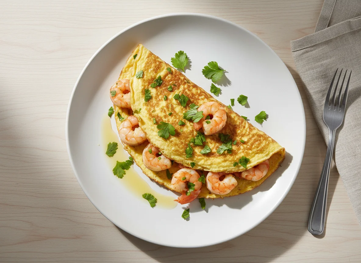 Omelete de Camarão e Ervas photo