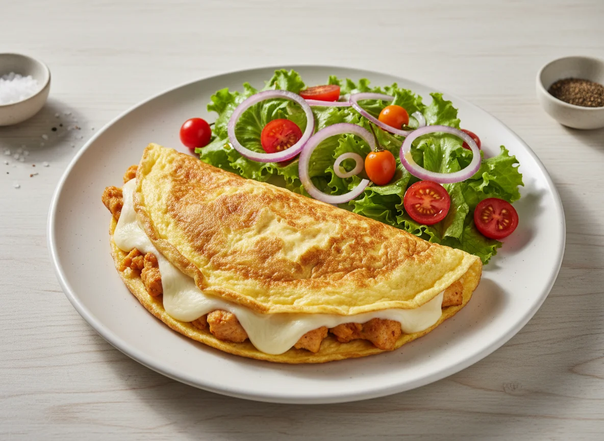 Omelete de frango photo