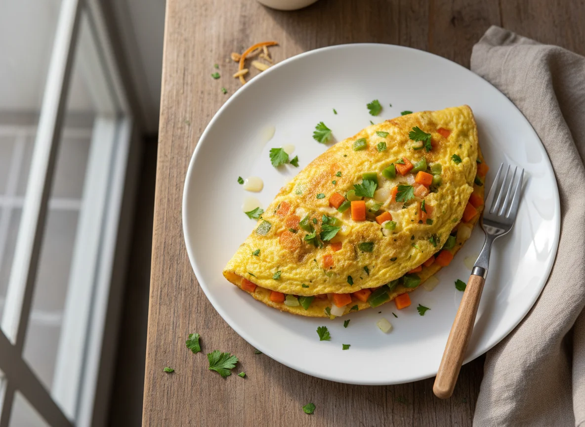 Omelete de legumes photo