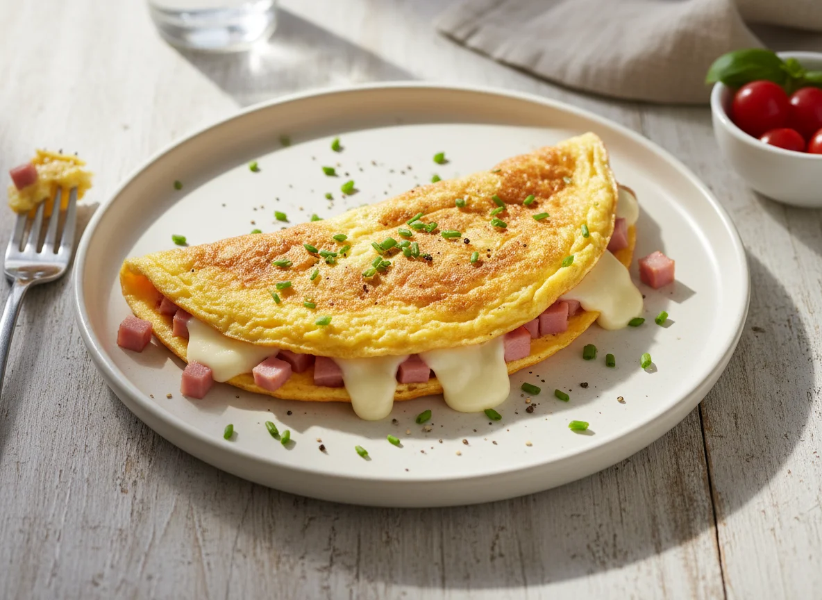 Omelete de queijo e presunto photo