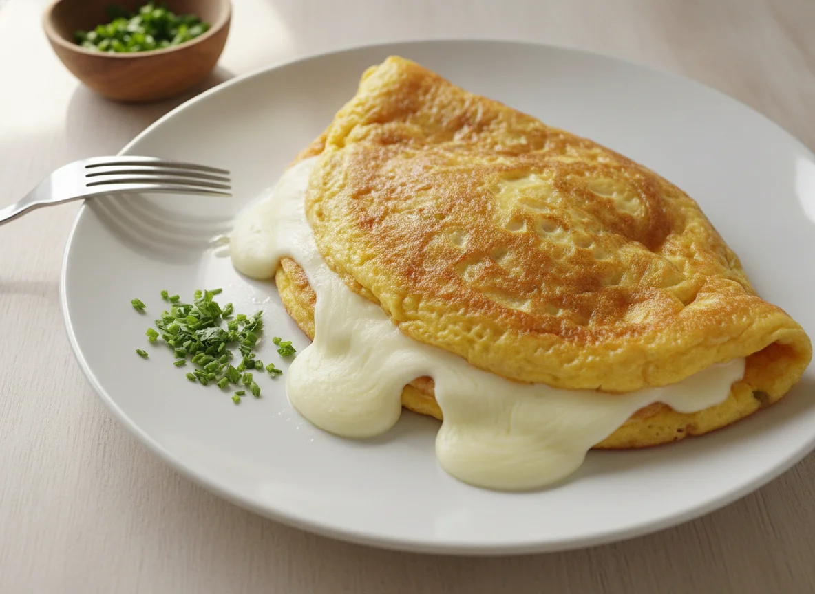 Omelete ou Panqueca de Queijo photo