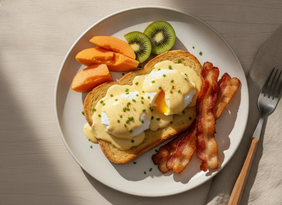 Ovos Benedict com Bacon photo