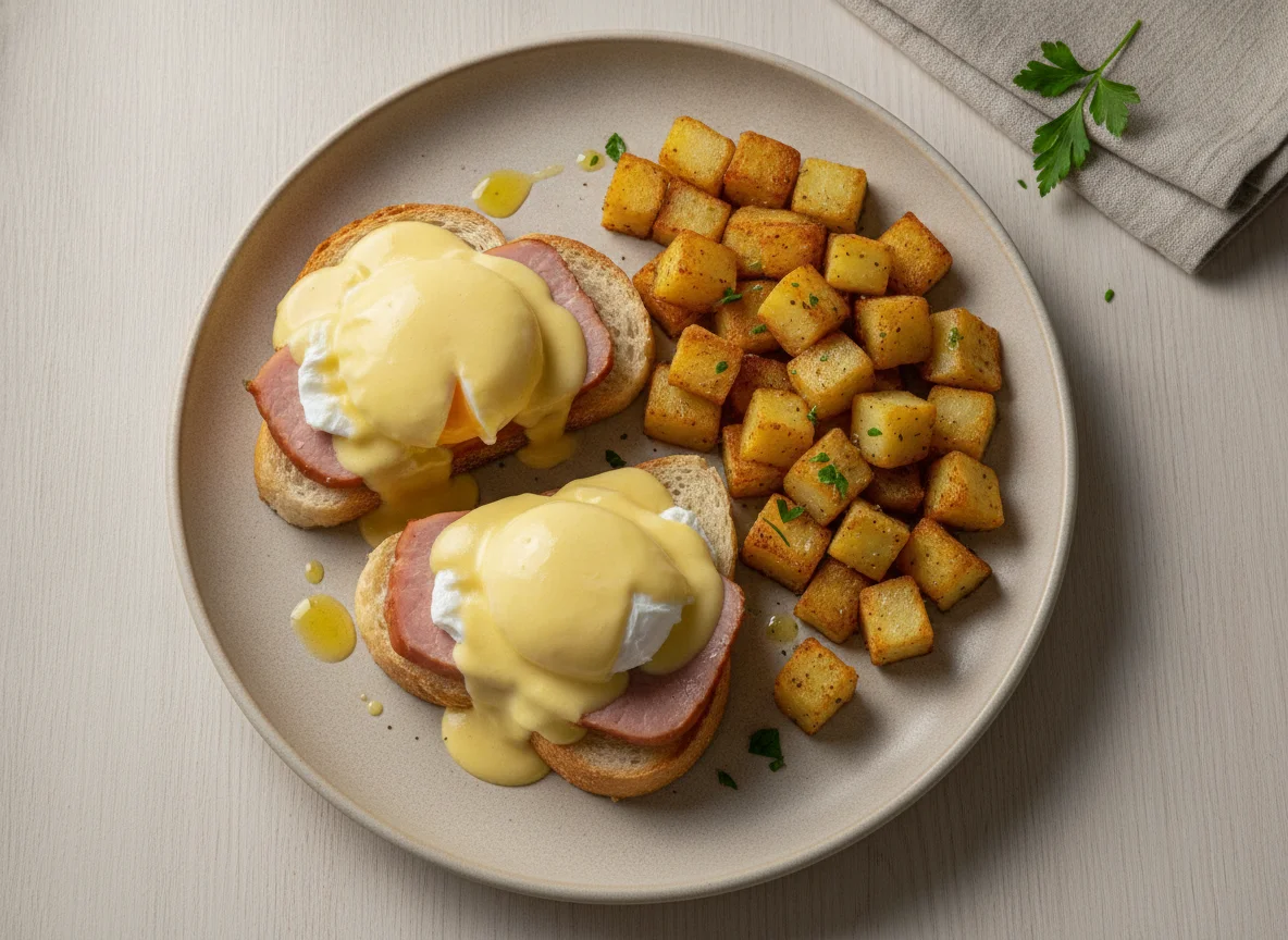 Ovos Benedict com Batatas Salteadas photo