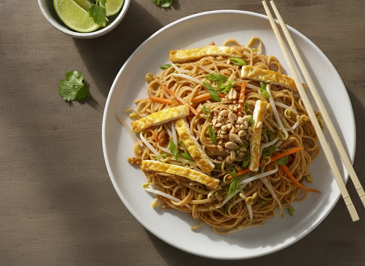 Pad Thai com Ovos e Vegetais photo
