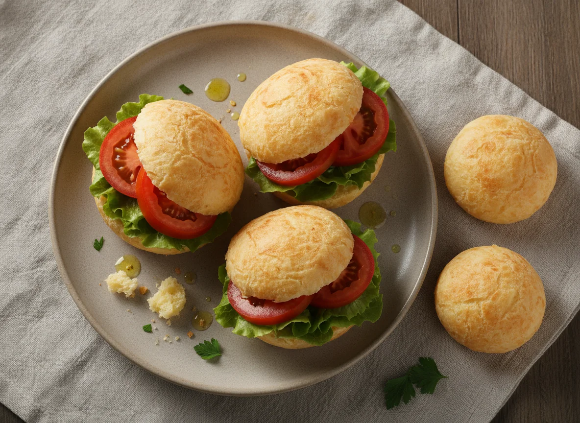 Pães de queijo recheados photo