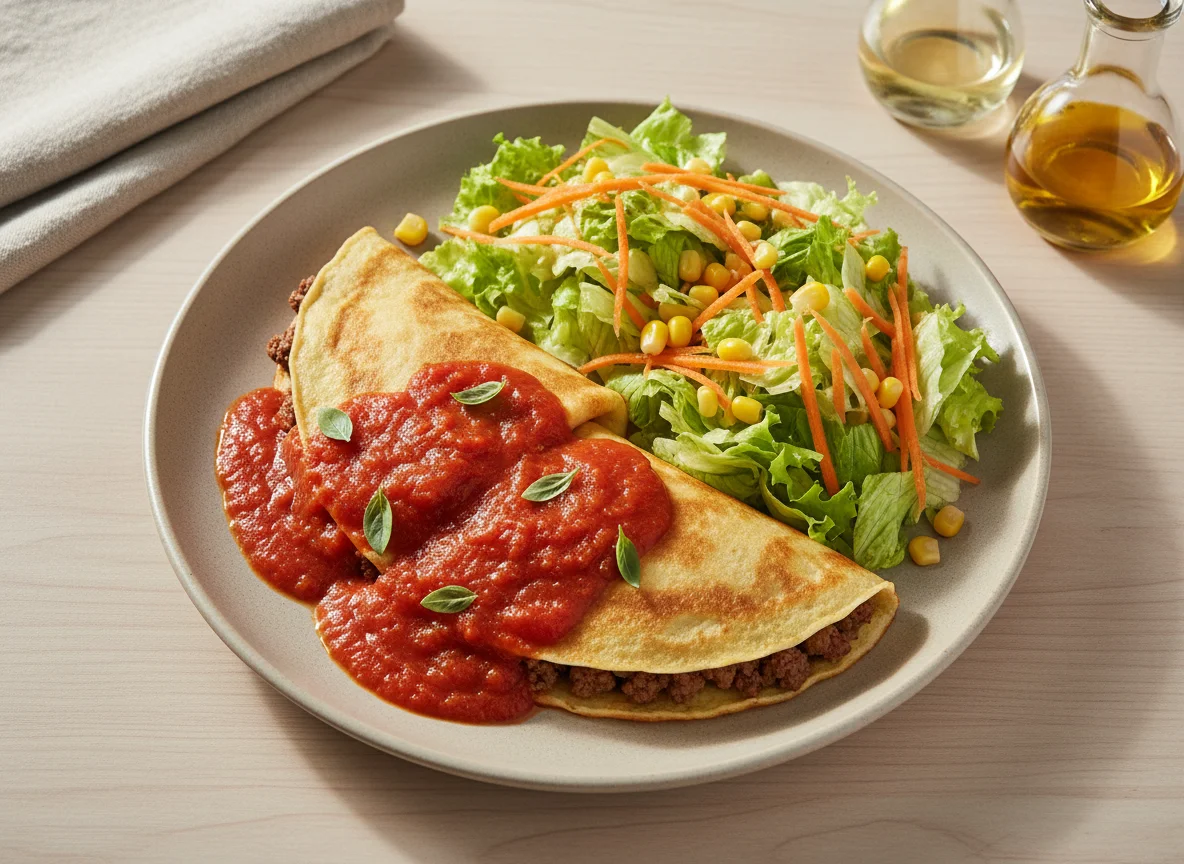 Panqueca com salada photo