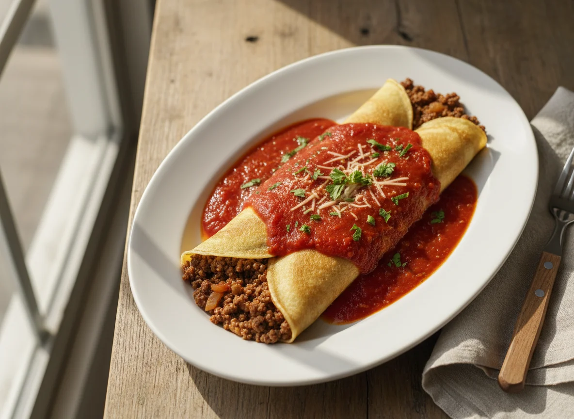 Panqueca de carne moída photo