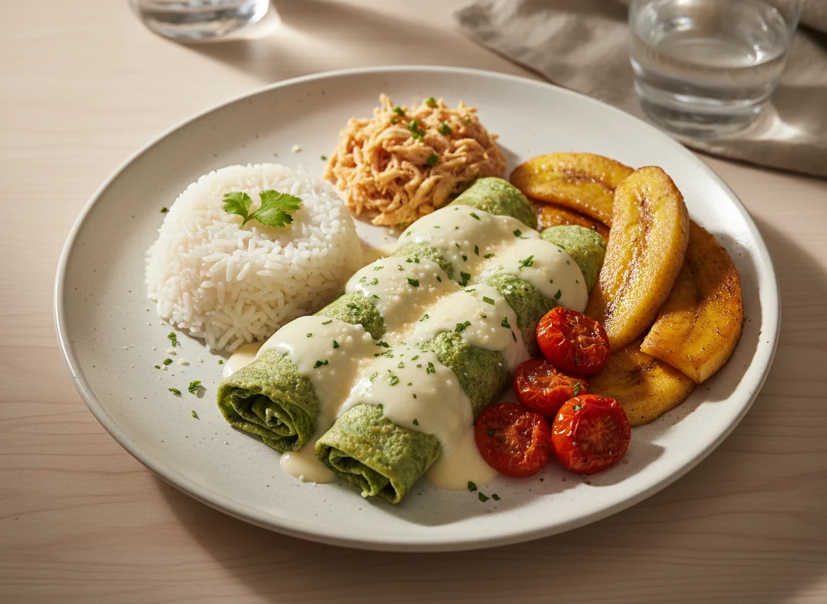 Panqueca de espinafre photo