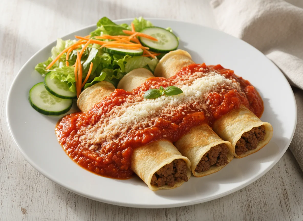 Panquecas com salada photo