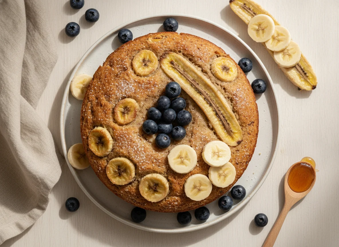 Pão de banana com frutas photo