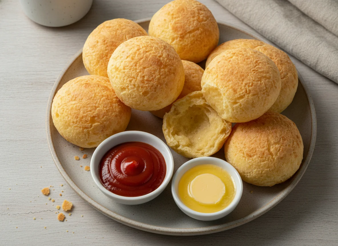 Pão de queijo com acompanhamentos photo