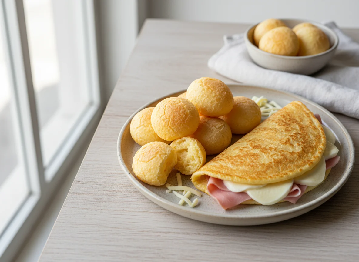 Pão de Queijo e Tapioca com Queijo e Presunto photo