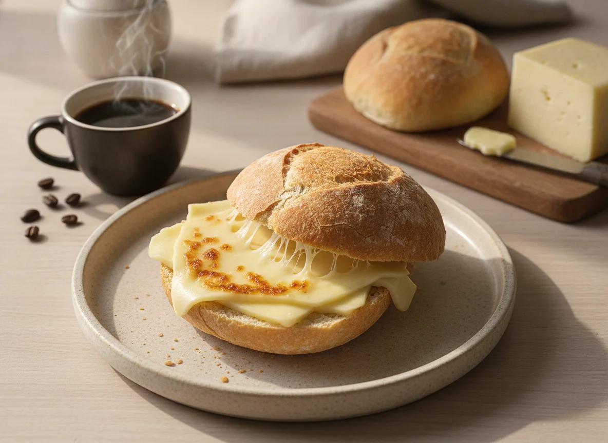 Pão de sal com queijo photo