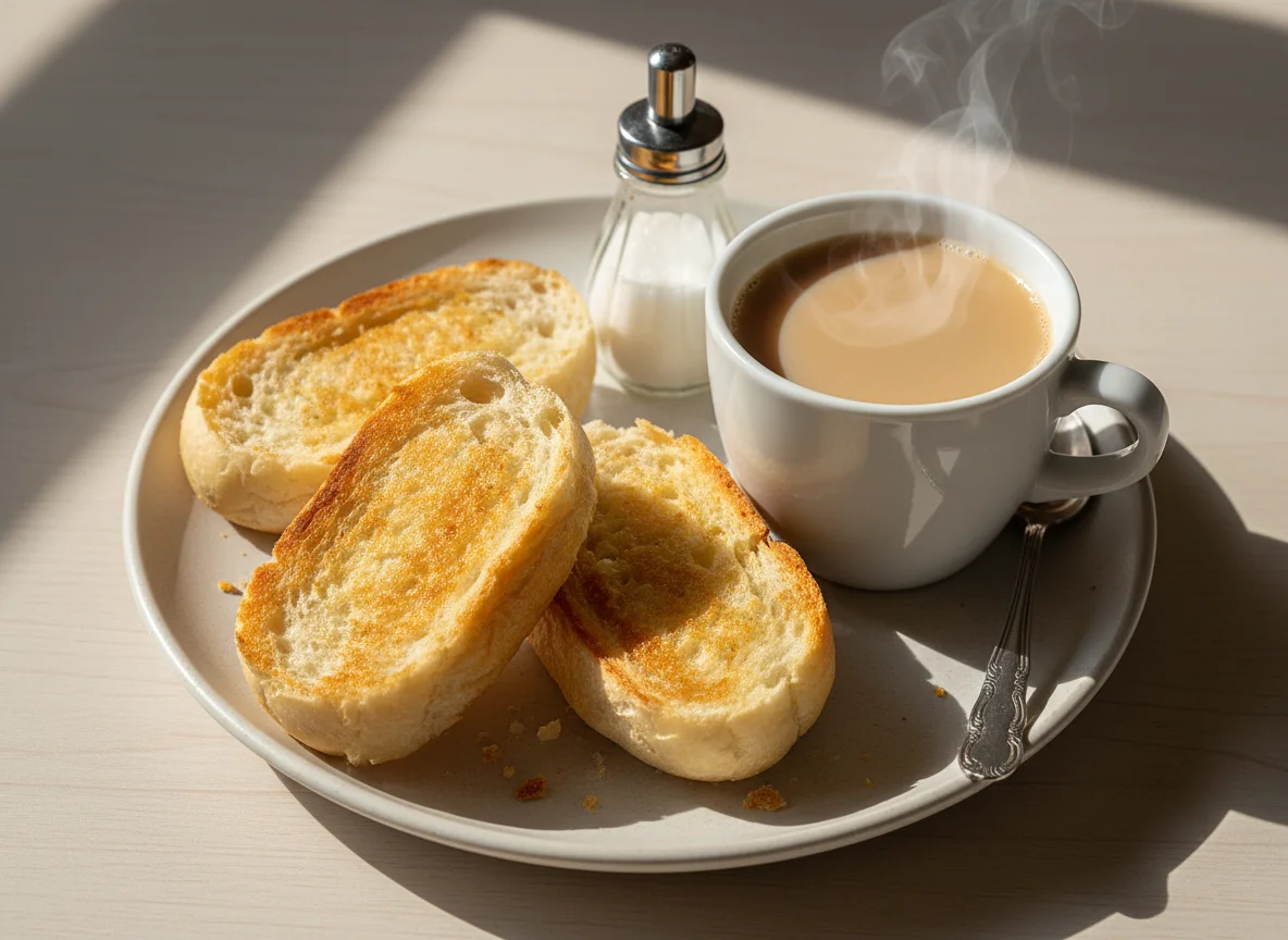 Pão na chapa e café com leite photo