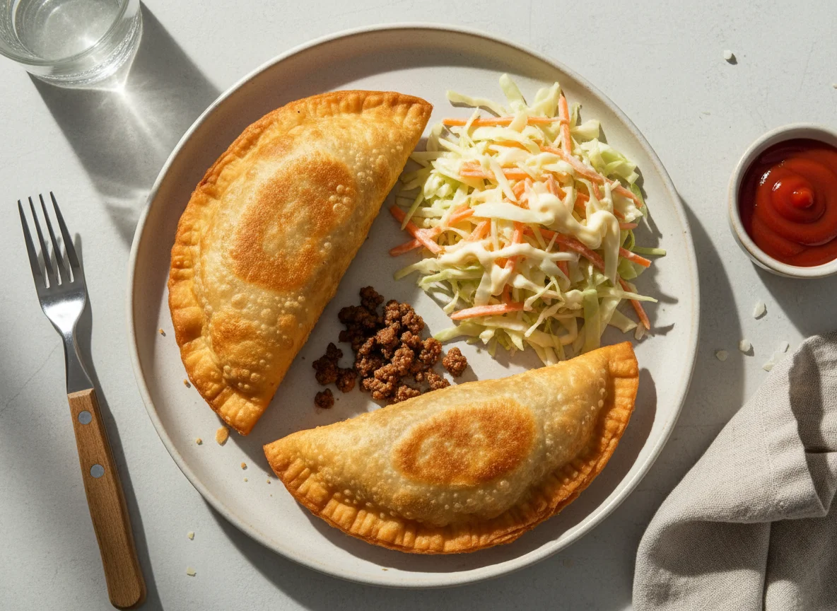 Pastéis e Salada de Repolho photo