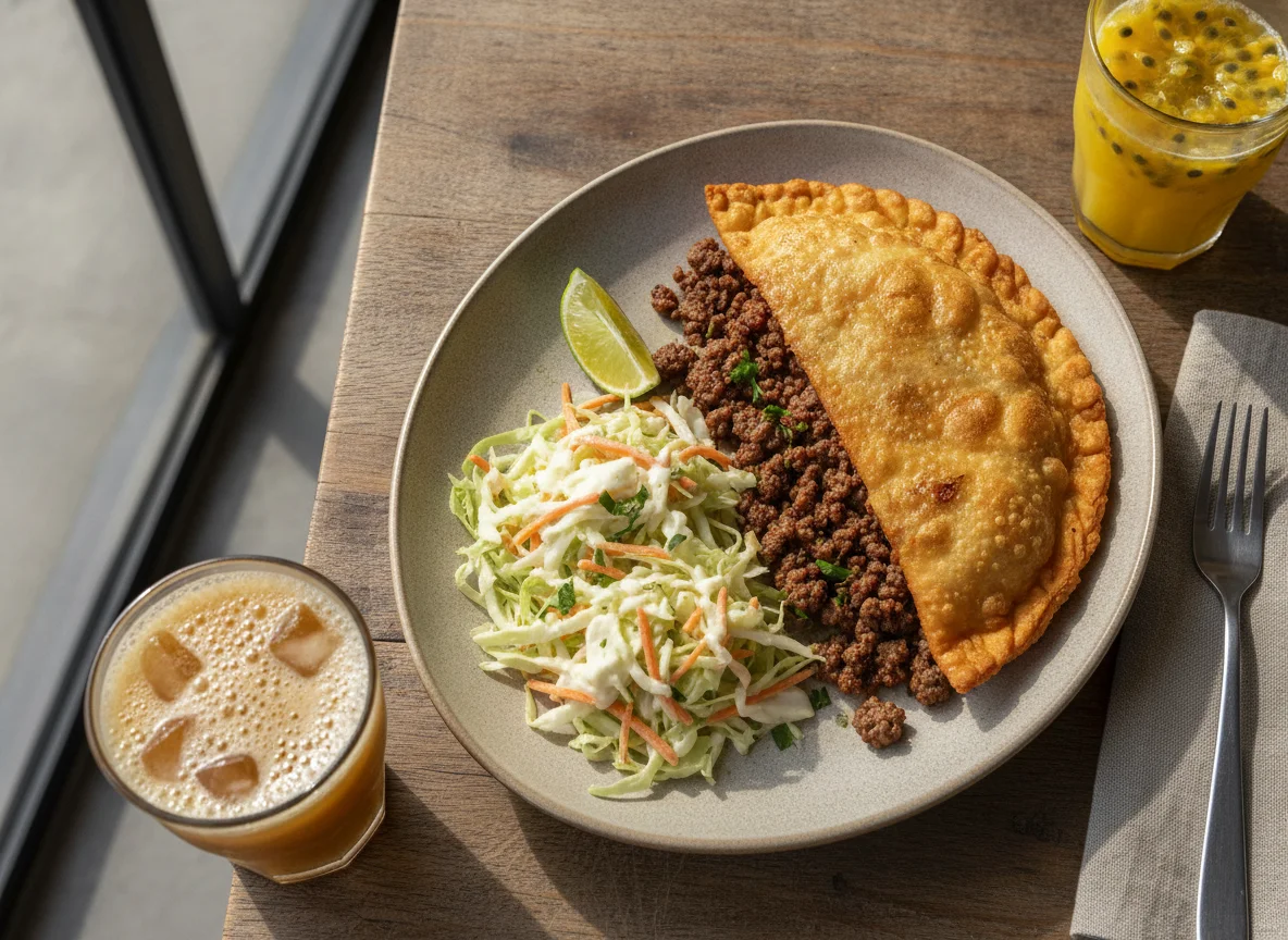 Pastel de Carne com Salada photo