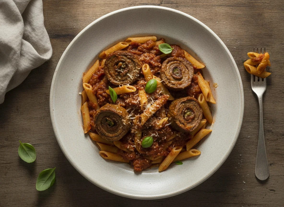 Penne com Braciole ao Molho photo