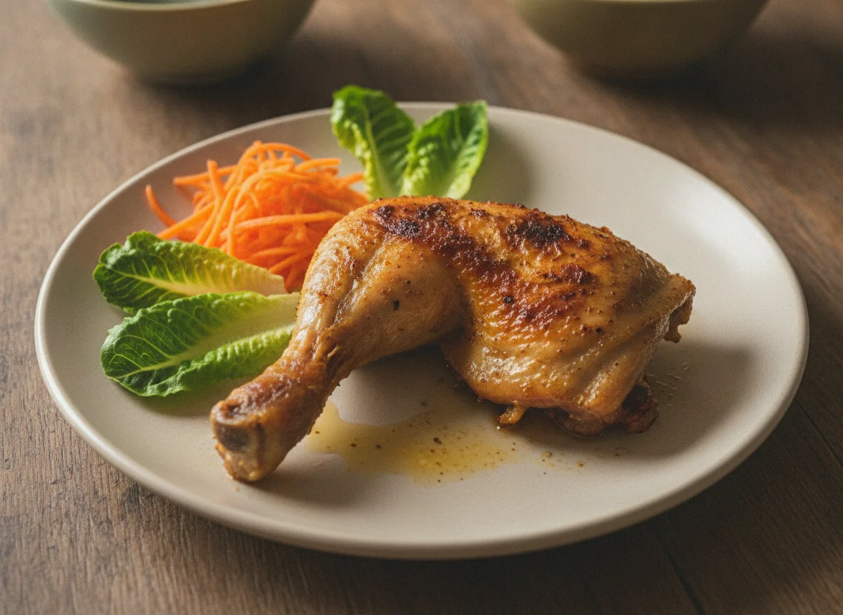 Perna de frango assada photo
