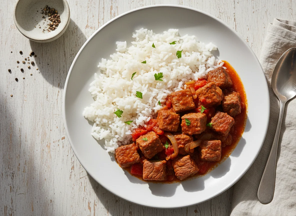 Picadinho de Carne com Arroz photo