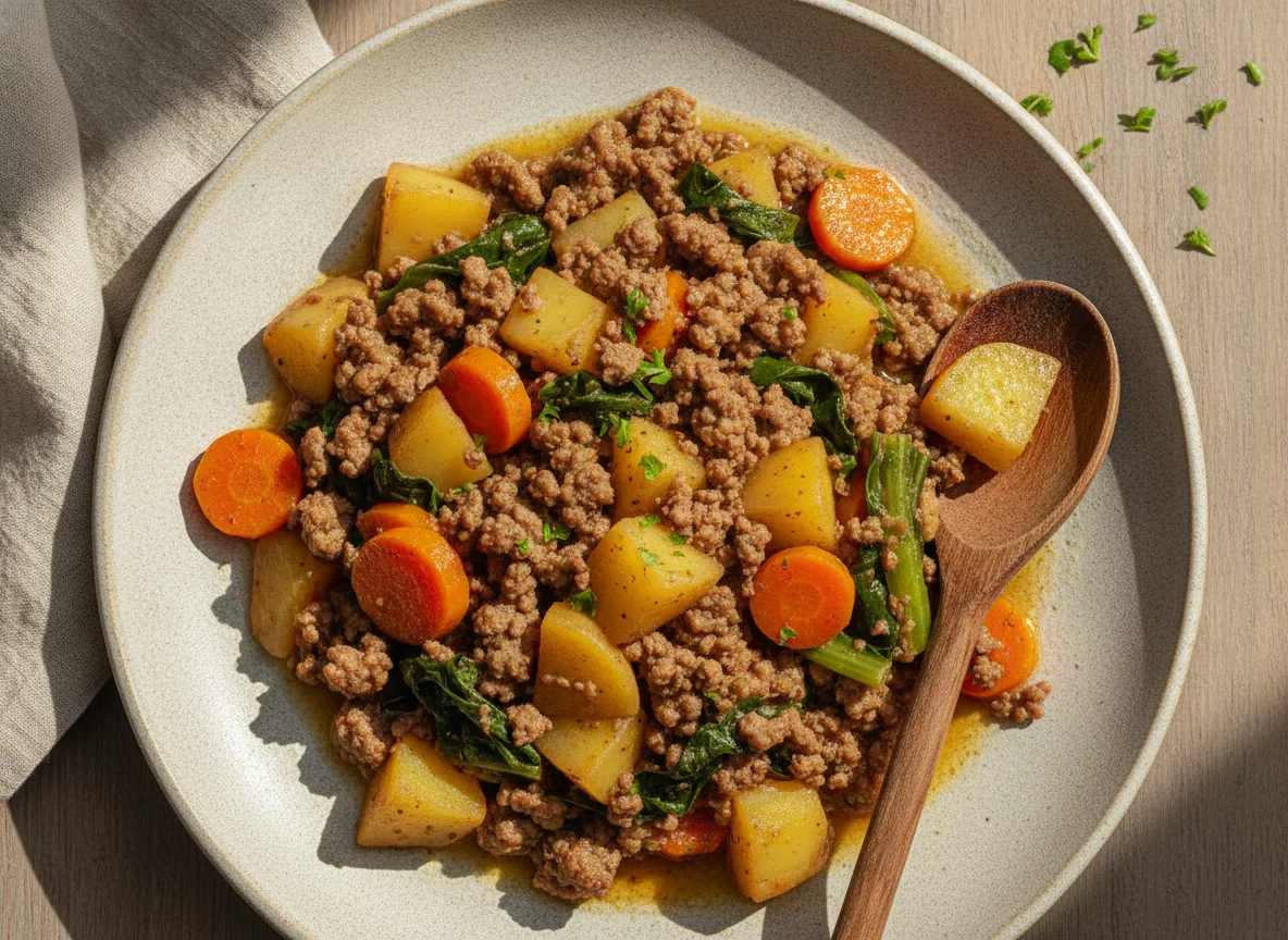 Picadinho de carne com legumes photo