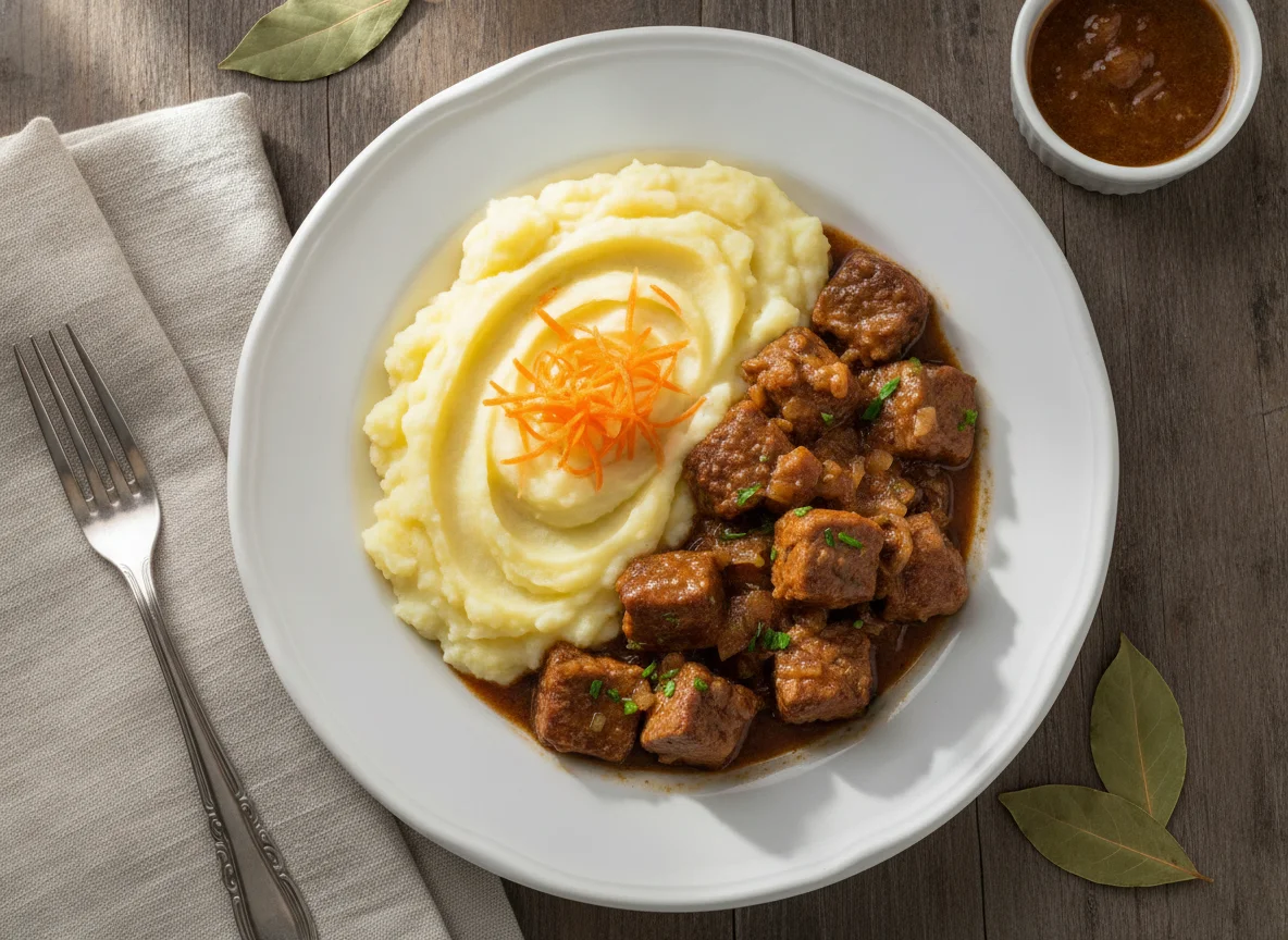 Picadinho de Carne com Purê de Batata photo