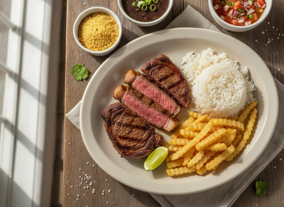 Picanha com Arroz, Batata Frita e Acompanhamentos photo