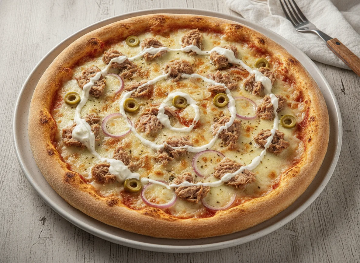 Pizza de Atum com Catupiry e Cebola photo