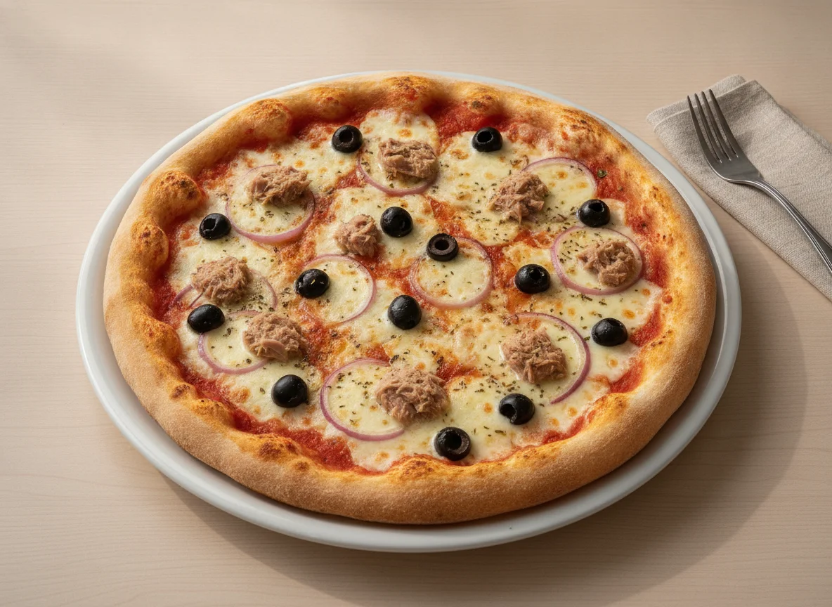 Pizza de Atum e Azeitonas photo