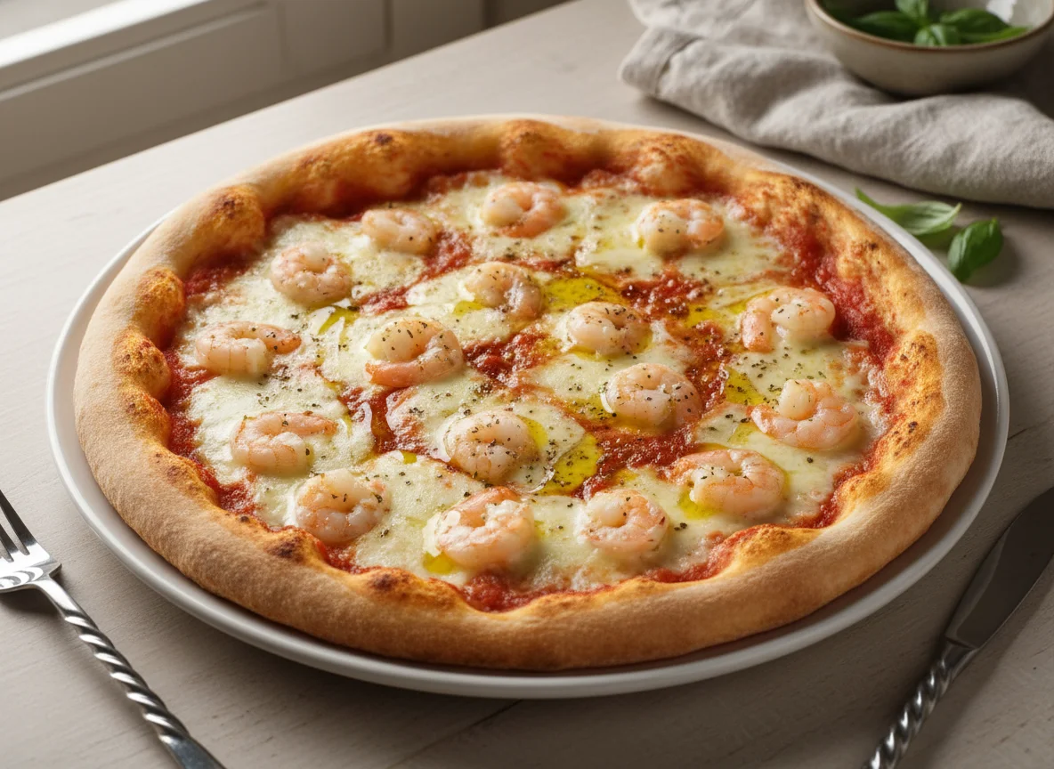 Pizza de camarão photo