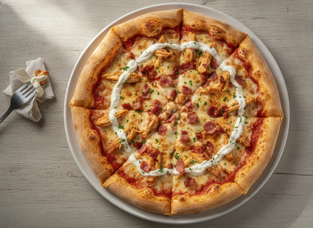 Pizza de Frango com Catupiry e Bacon photo