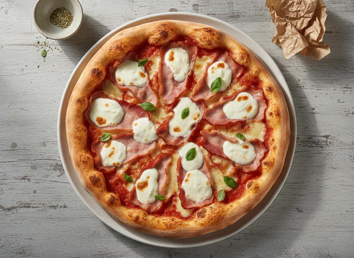 Pizza de Lombo Canadense com Catupiry photo