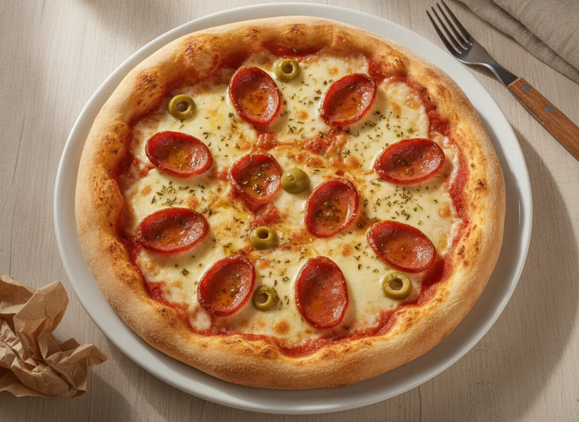 Pizza de Mussarela e Calabresa photo