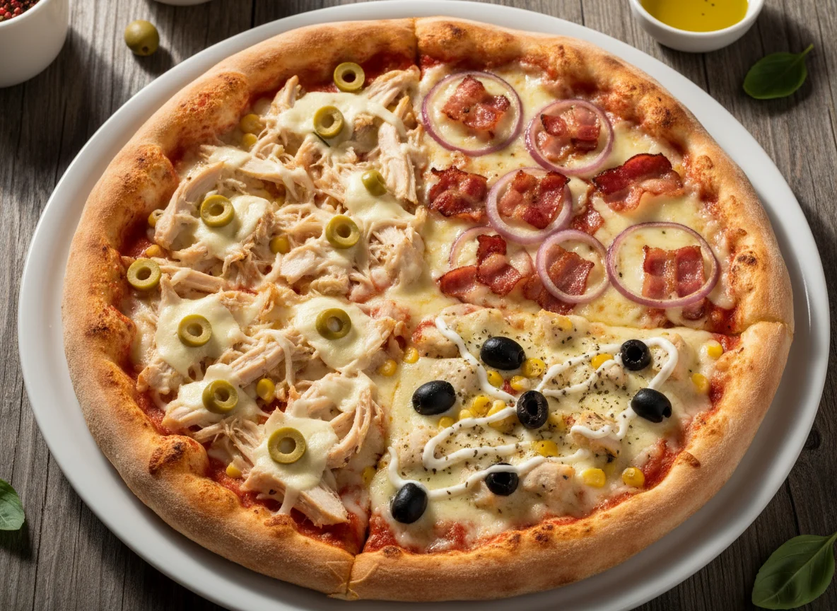 Pizza de vários sabores photo