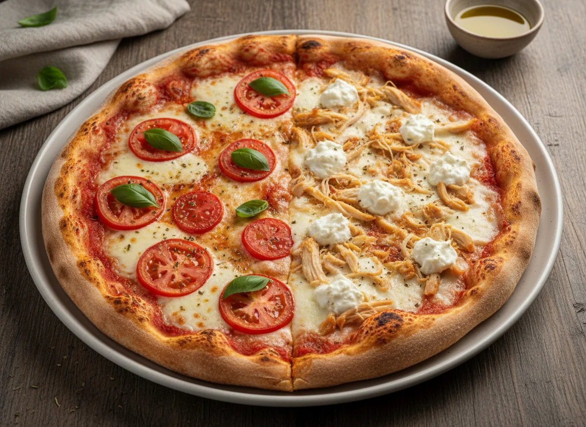 Pizza Meio a Meio (Margherita e Frango com Catupiry) photo