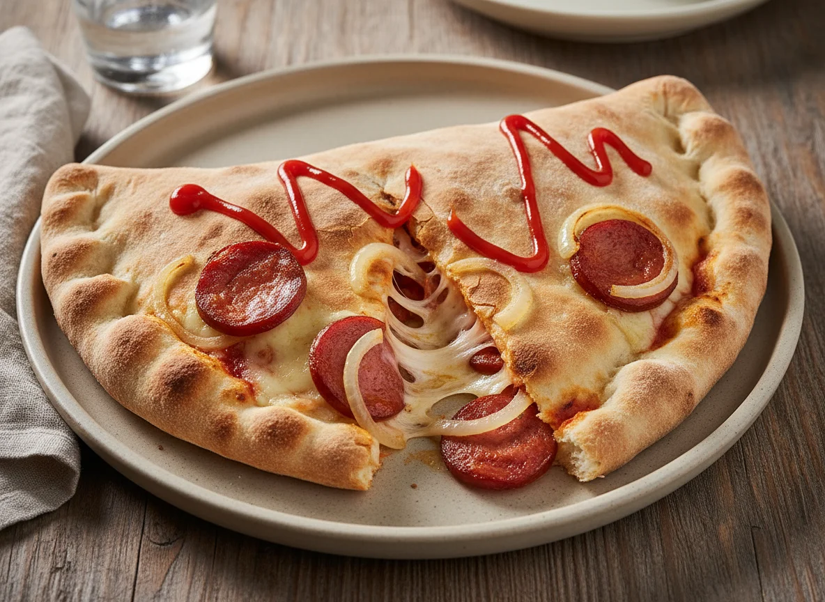 Pizza Toscana calabre com mussarela photo