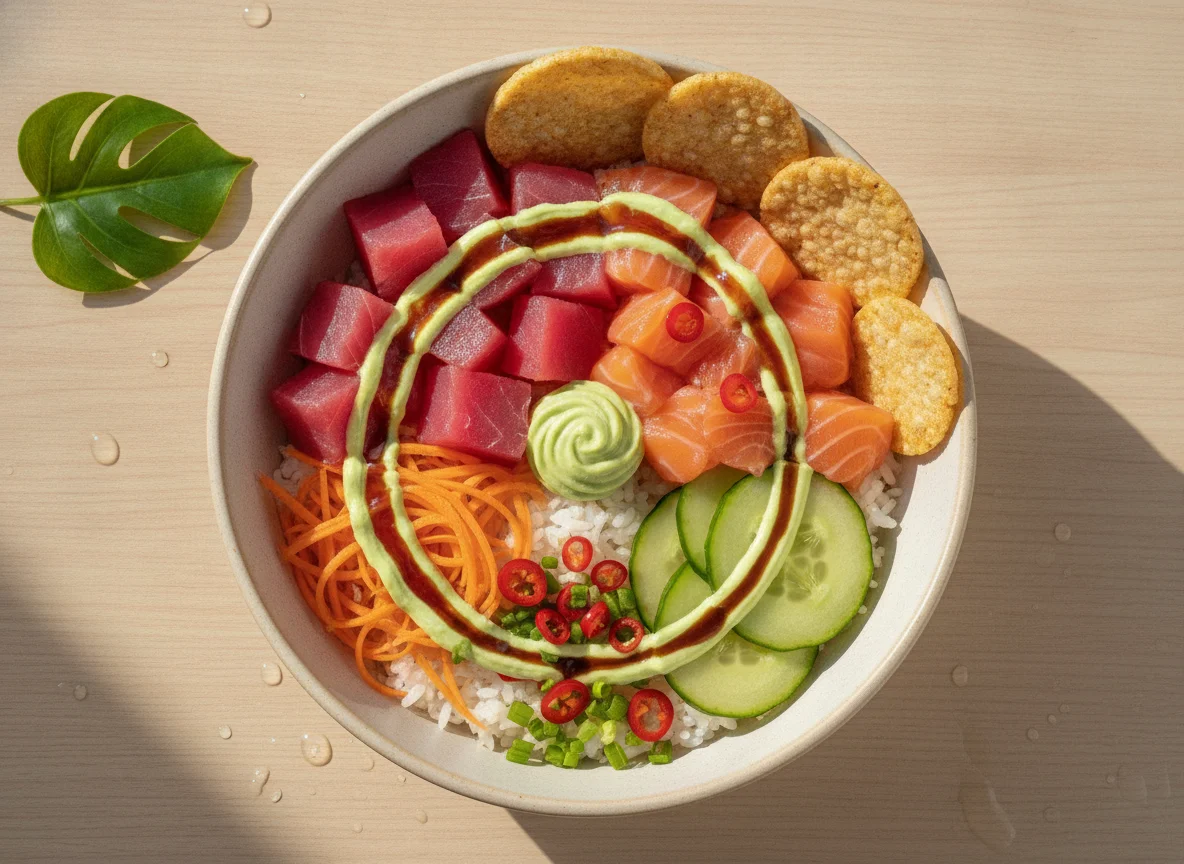 Poke Bowl com Atum e Salmão photo