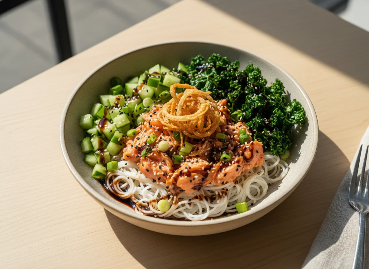 Poke Bowl com Salmão e Legumes photo