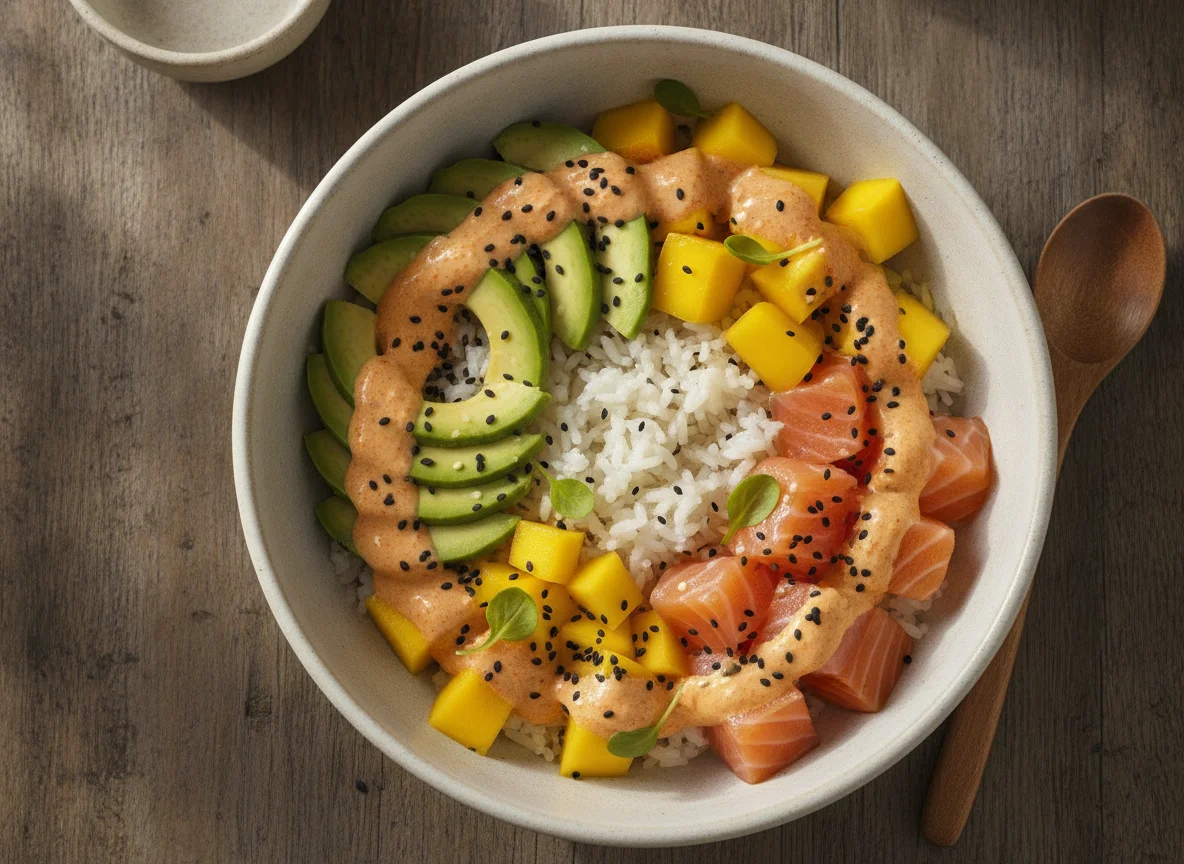 Poke Bowl de Salmão e Abacate photo